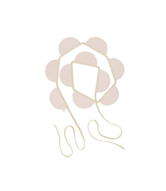 Cotton & Sweets Cotton & Sweets - Party garland PN Powder pink,Gold Ribbon