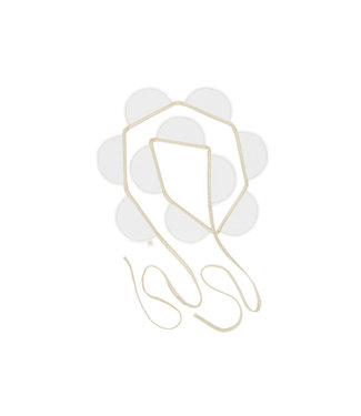 Cotton & Sweets Cotton & Sweets - Party garland PN White,Gold Ribbon