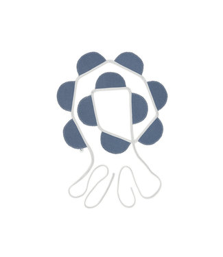 Cotton & Sweets Cotton & Sweets - Party garland PN Denim, Silver Ribbon