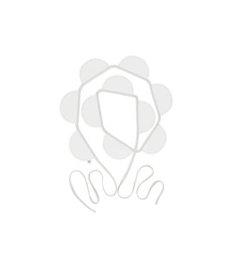 Cotton & Sweets Cotton & Sweets - Party garland PN White, Silver Ribbon