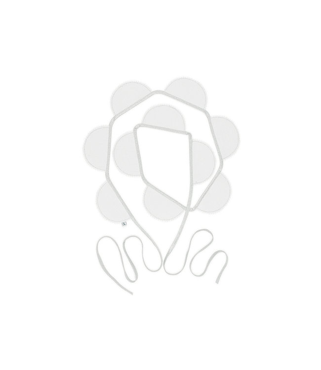 Cotton & Sweets Cotton & Sweets - Party garland PN White, Silver Ribbon