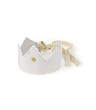 Cotton & Sweets Cotton & Sweets - Crown PN Rose Light grey, Gold Ribbon