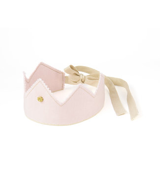 Cotton & Sweets Cotton & Sweets - Party Crown Rose - Gold - Powder pink