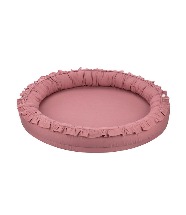 Cotton & Sweets Cotton & Sweet - Linen Junior nest with ruffles - Blush
