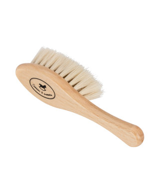 Cotton & Sweets Cotton & Sweets - RELAXING GOAT WOOL NEWBORN HAIR BRUSH White