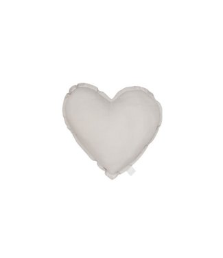 Cotton & Sweets Cotton & Sweets - MINI Heart pillow Pure Nature Light grey