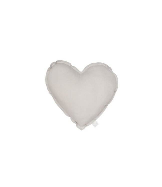 Cotton & Sweets Cotton & Sweets - MINI Heart pillow - Light grey