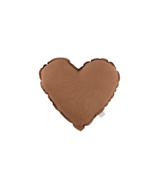 Cotton & Sweets Cotton & Sweets - MINI Heart pillow Pure Nature Chocolate