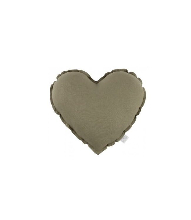 Cotton & Sweets Cotton & Sweets - MINI Heart pillow - Olive