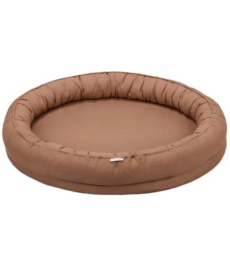 Cotton & Sweets Cotton & Sweets - Linen Junior nest without ruffles Pure Nature Chocolate