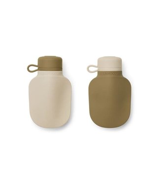 Liewood Liewood - Silvia smoothie bottle - 2 pack - sandy khaki mix