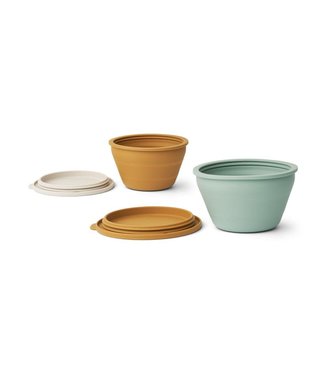 Liewood Liewood - Dale Foldable Bowl Set - Golden Caramel Multi Mix