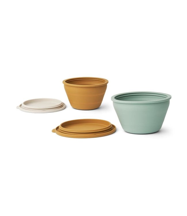 Liewood Liewood - Dale Foldable Bowl Set - Golden Caramel Multi Mix