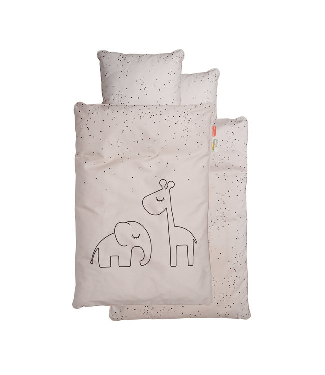 Done by Deer Done by Deer - Bedlinen baby INT/DK, Dreamy dots, Powder