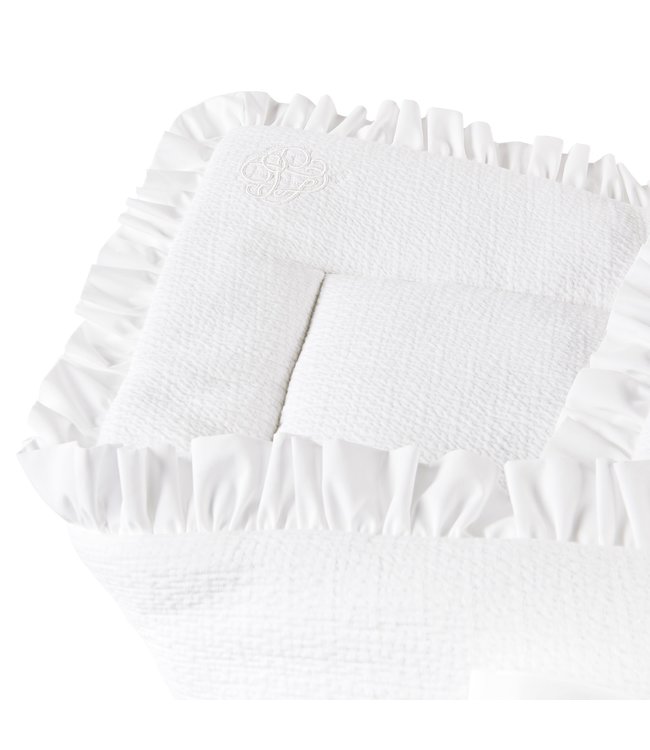 Theophile & Patachou Theophile & Patachou - Doopdeken voetenzak 75x75cm - gewafeld Wit