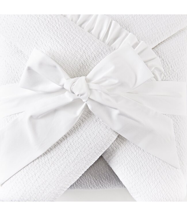 Theophile & Patachou Theophile & Patachou - Doopdeken voetenzak 75x75cm - gewafeld Wit