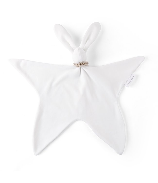 Theophile & Patachou Theophile & Patachou - Knuffeldoekje - fluweel Wit/Camel Safari