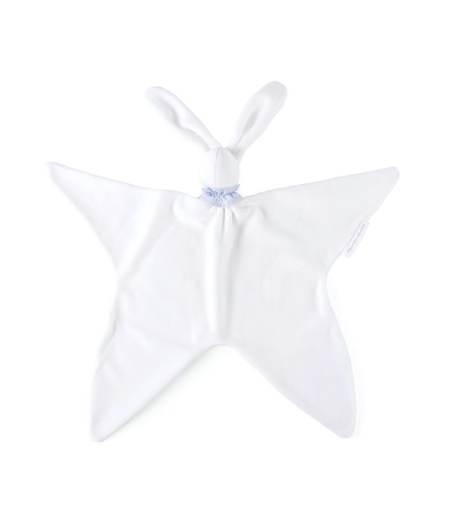 Theophile & Patachou Theophile & Patachou - Knuffeldoekje - fluweel Wit/lichtblauw