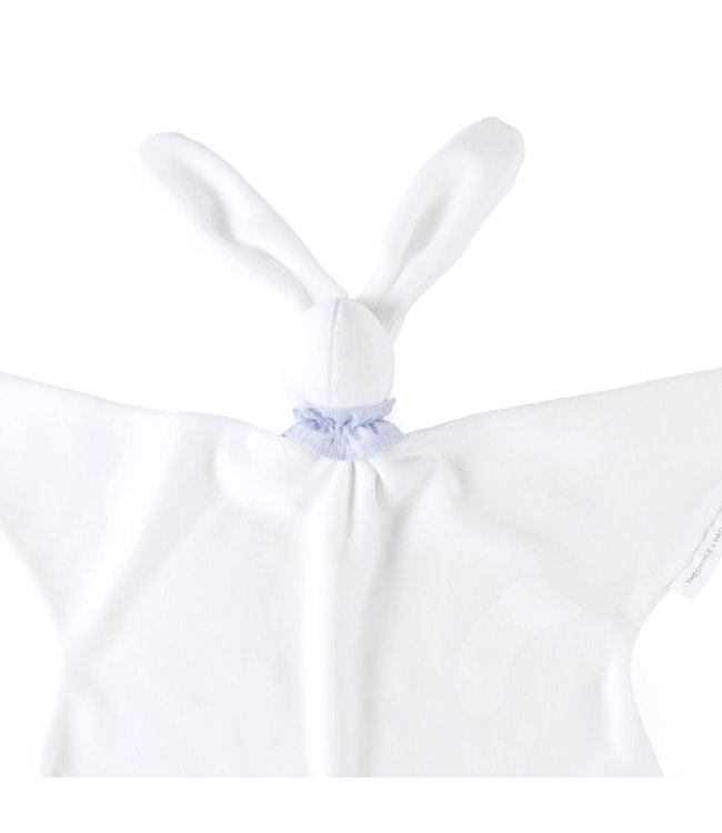 Theophile & Patachou Theophile & Patachou - Knuffeldoekje - fluweel Wit/lichtblauw