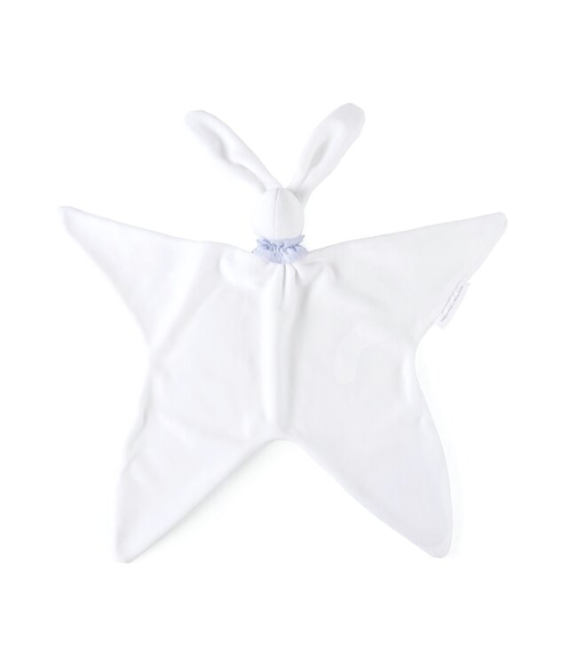 Theophile & Patachou Theophile & Patachou - Knuffeldoekje - fluweel Wit/lichtblauw