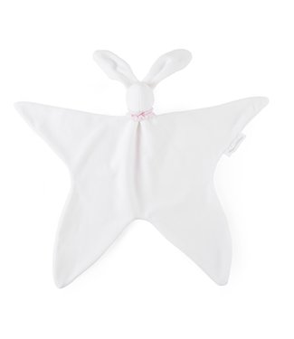 Theophile & Patachou Theophile & Patachou - Knuffeldoekje - fluweel wit/roze