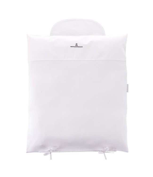 Theophile & Patachou Theophile & Patachou - Donsovertrek kinderwagen 80x80cm + sloop Wit