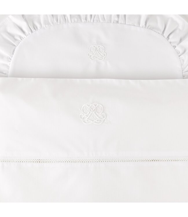 Theophile & Patachou Theophile & Patachou - Donsovertrek wieg 80x80cm + sloop Wit