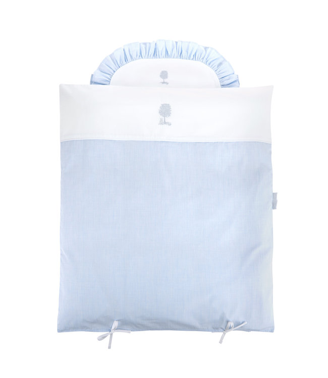 Theophile & Patachou Theophile & Patachou - Donsovertrek wieg 80x80cm + sloop Lichtblauw