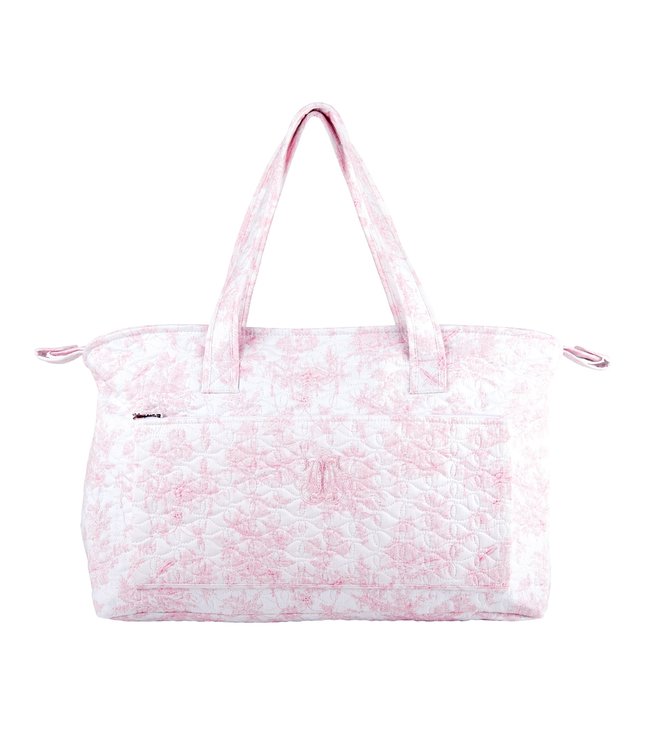 Theophile & Patachou Theophile & Patachou - Verzorgingstas + waskussen - Gewatteerd Roze geprint