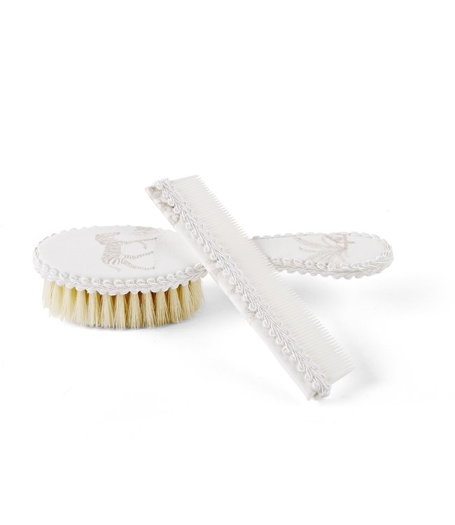 Theophile & Patachou Theophile & Patachou - Borstel en kam bedrukt + zakje Camel Safari print