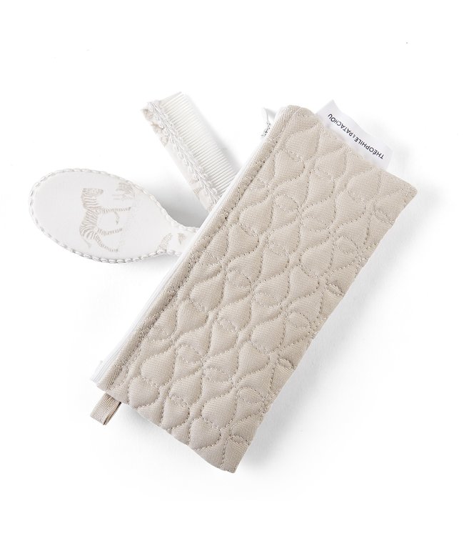 Theophile & Patachou Theophile & Patachou - Borstel en kam bedrukt + zakje Camel Safari print