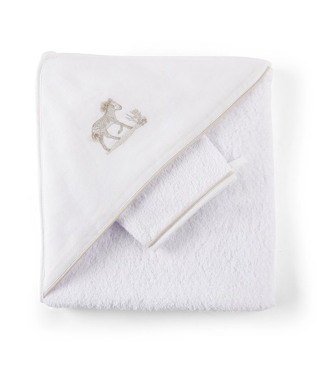 Theophile & Patachou Theophile & Patachou - Kaphanddoek + washandje Wit