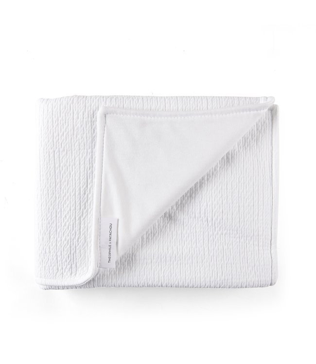 Theophile & Patachou Theophile & Patachou - Doopdeken 65x80cm - Gewafeld Wit