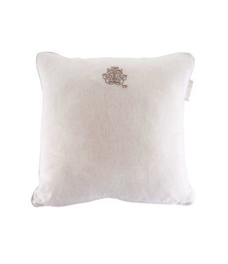 Theophile & Patachou Theophile & Patachou - Kussen geborduurd - Katoen Zand