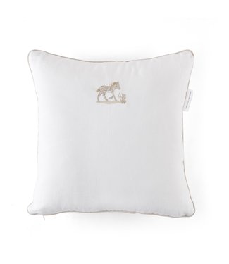 Theophile & Patachou Theophile & Patachou - Kussen geborduurd Wit