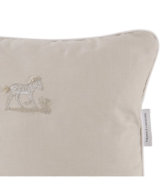 Theophile & Patachou Theophile & Patachou - Kussen geborduurd Camel Safari