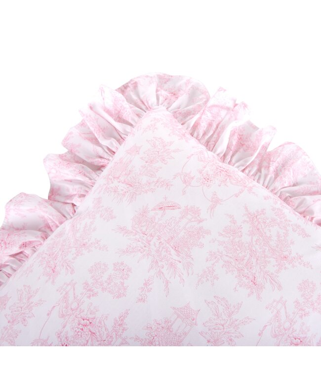 Theophile & Patachou Theophile & Patachou - Kussen volant geprint Roze geprint