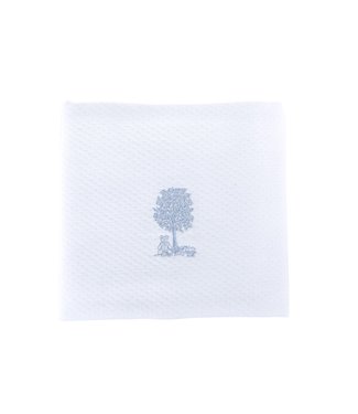 Theophile & Patachou Theophile & Patachou - Doopdeken 65x80cm - Jersey Wit/lichtblauw