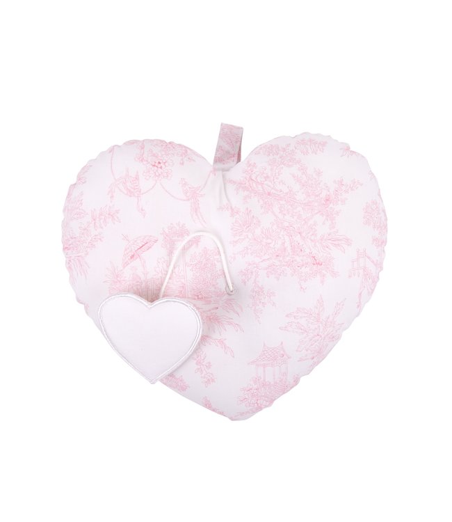 Theophile & Patachou Theophile & Patachou - Muziekkussen ''hart'' Roze geprint