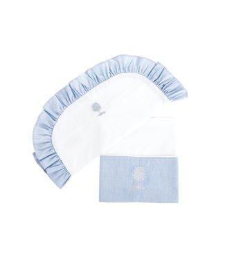 Theophile & Patachou Theophile & Patachou - Wieglaken + sloop Lichtblauw