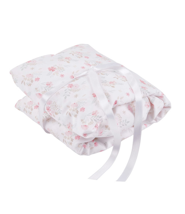 Theophile & Patachou Theophile & Patachou - Hoeslaken bed - Bedrukt - 70x140cm Roze bloemen