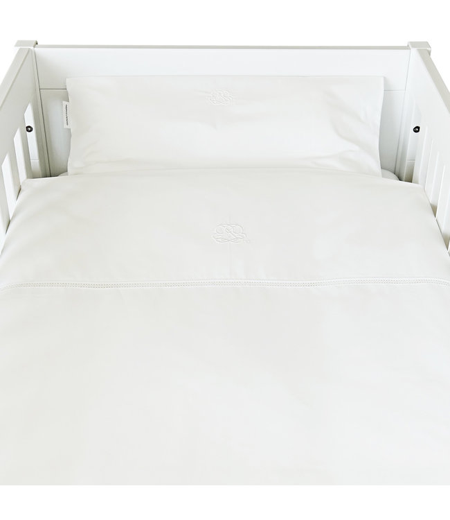 Theophile & Patachou Theophile & Patachou - Donsovertrek bed 100x135cm  + sloop - katoen Wit