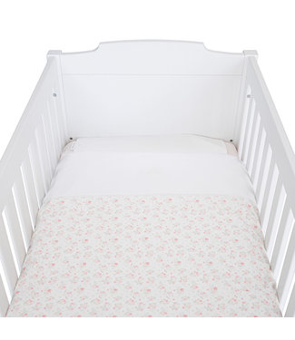 Theophile & Patachou Theophile & Patachou - Donsovertrek bed 100x135cm  + sloop Roze bloemen