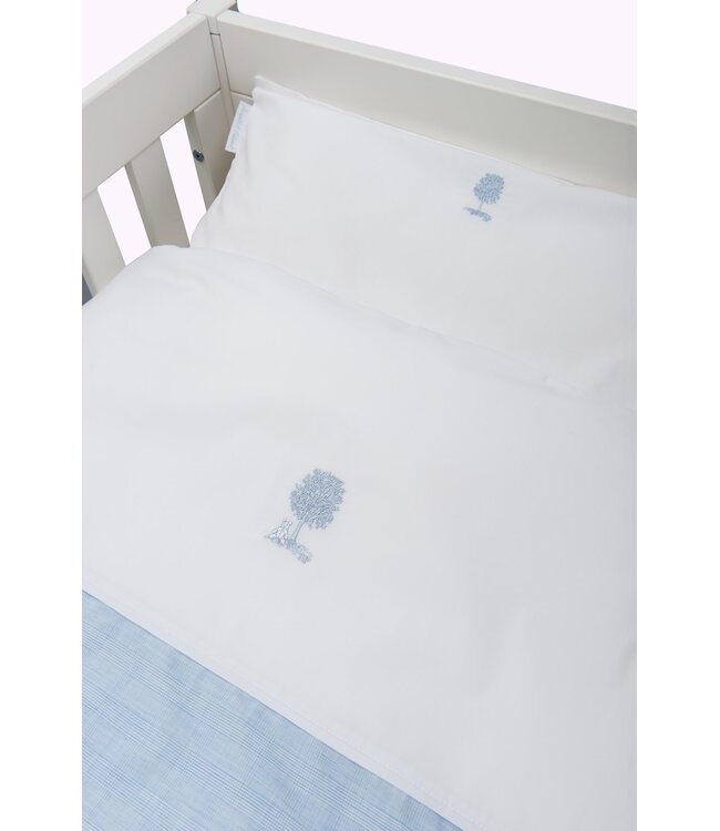 Theophile & Patachou Theophile & Patachou - Donsovertrek bed 100x135cm  + sloop Lichtblauw