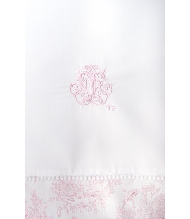 Theophile & Patachou Theophile & Patachou - Donsovertrek bed 100x135cm  + sloop Roze geprint