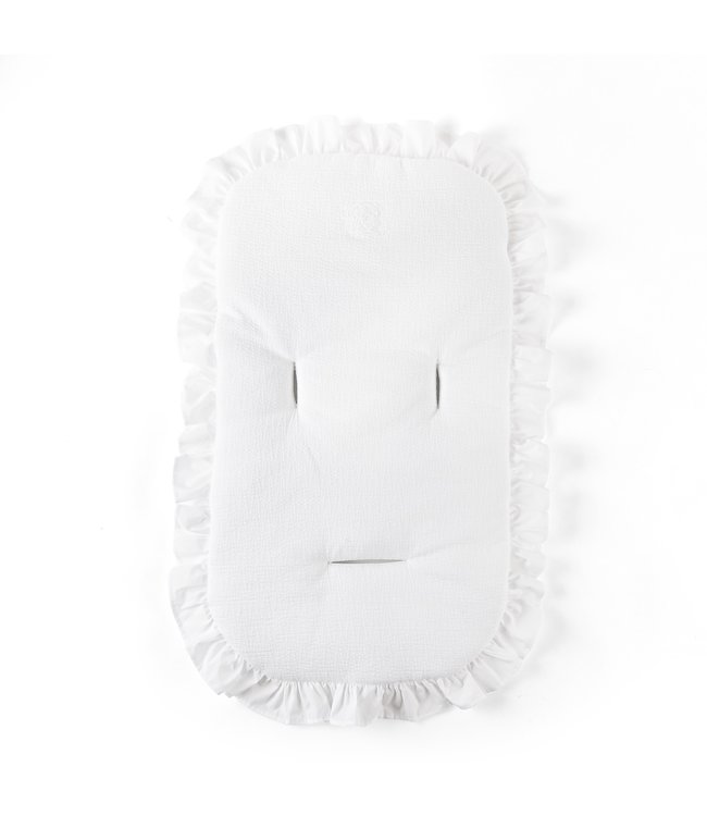 Theophile & Patachou Theophile & Patachou - Relaxhoes + volant - Gewafeld Wit