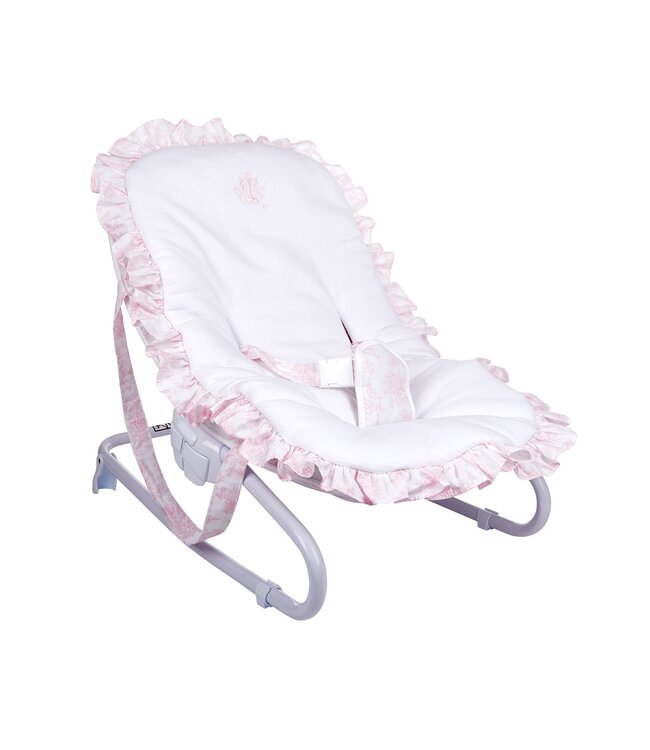 Theophile & Patachou Theophile & Patachou - Relaxhoes + volant - Gewafeld wit/roze