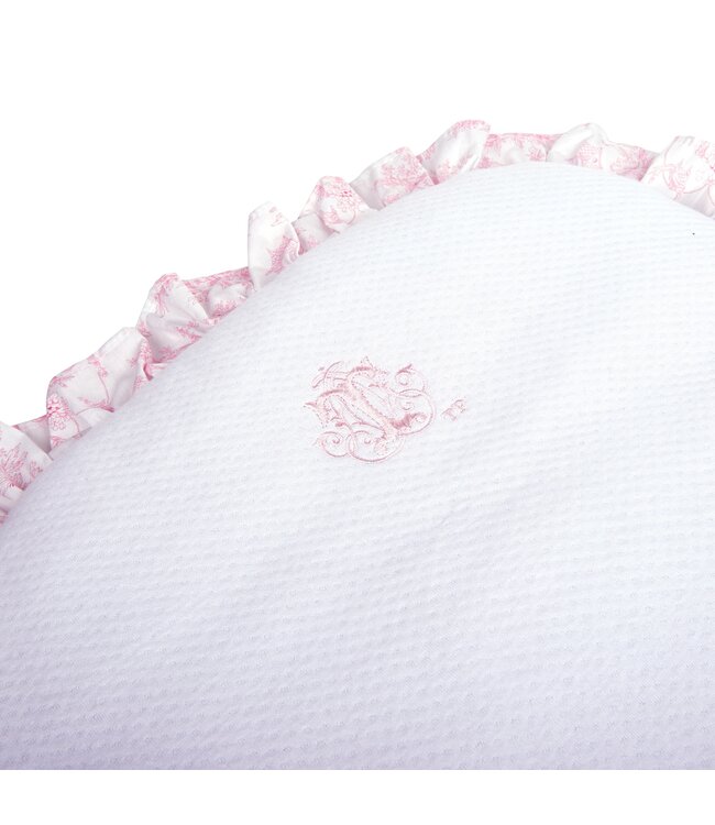 Theophile & Patachou Theophile & Patachou - Relaxhoes + volant - Gewafeld wit/roze