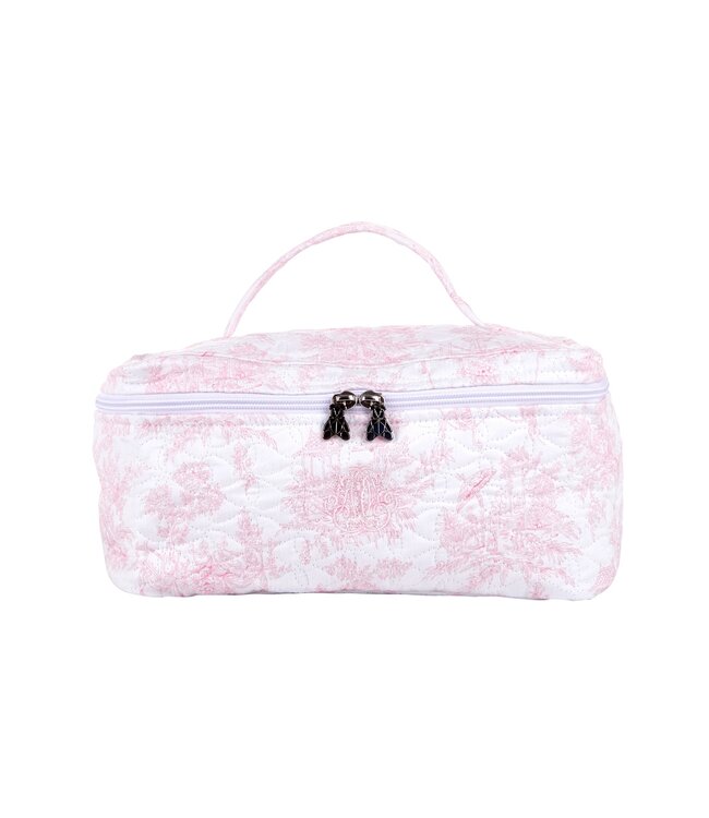 Theophile & Patachou Theophile & Patachou - Toilettas met 1 handvat - Gewatteerd Roze geprint