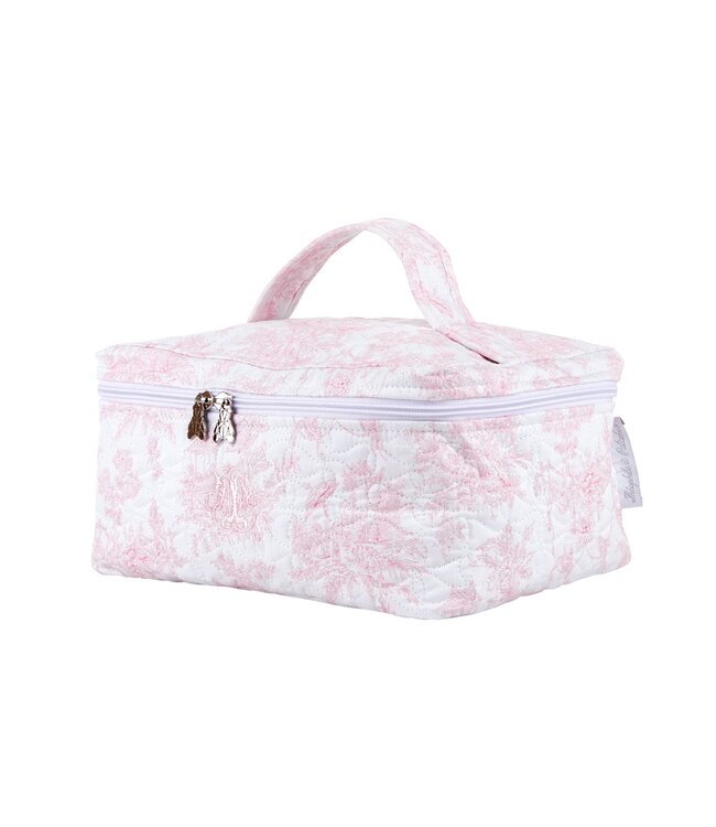 Theophile & Patachou Theophile & Patachou - Toilettas met 1 handvat - Gewatteerd Roze geprint